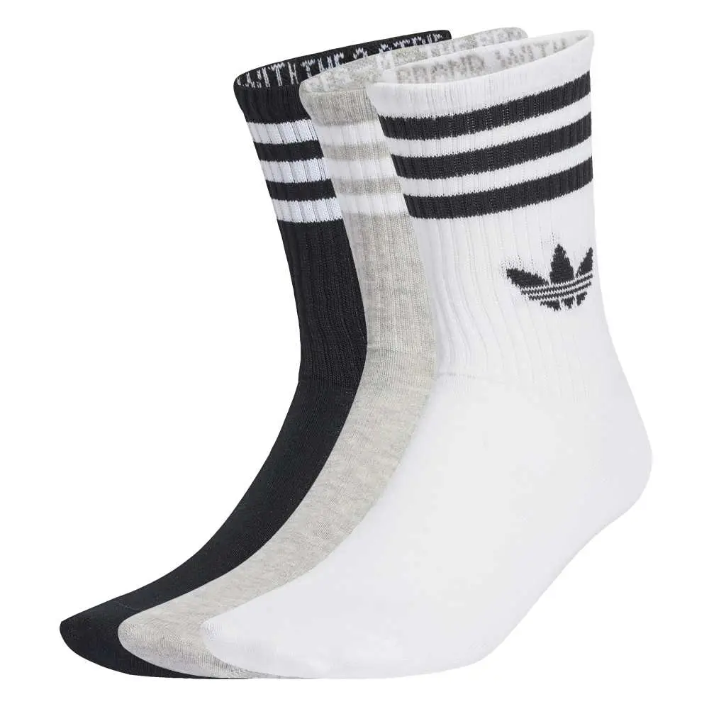 Chaussettes Trèfle mi-mollet rembourrées  (3 paires) Blanc / Gris chiné moyen / Noir