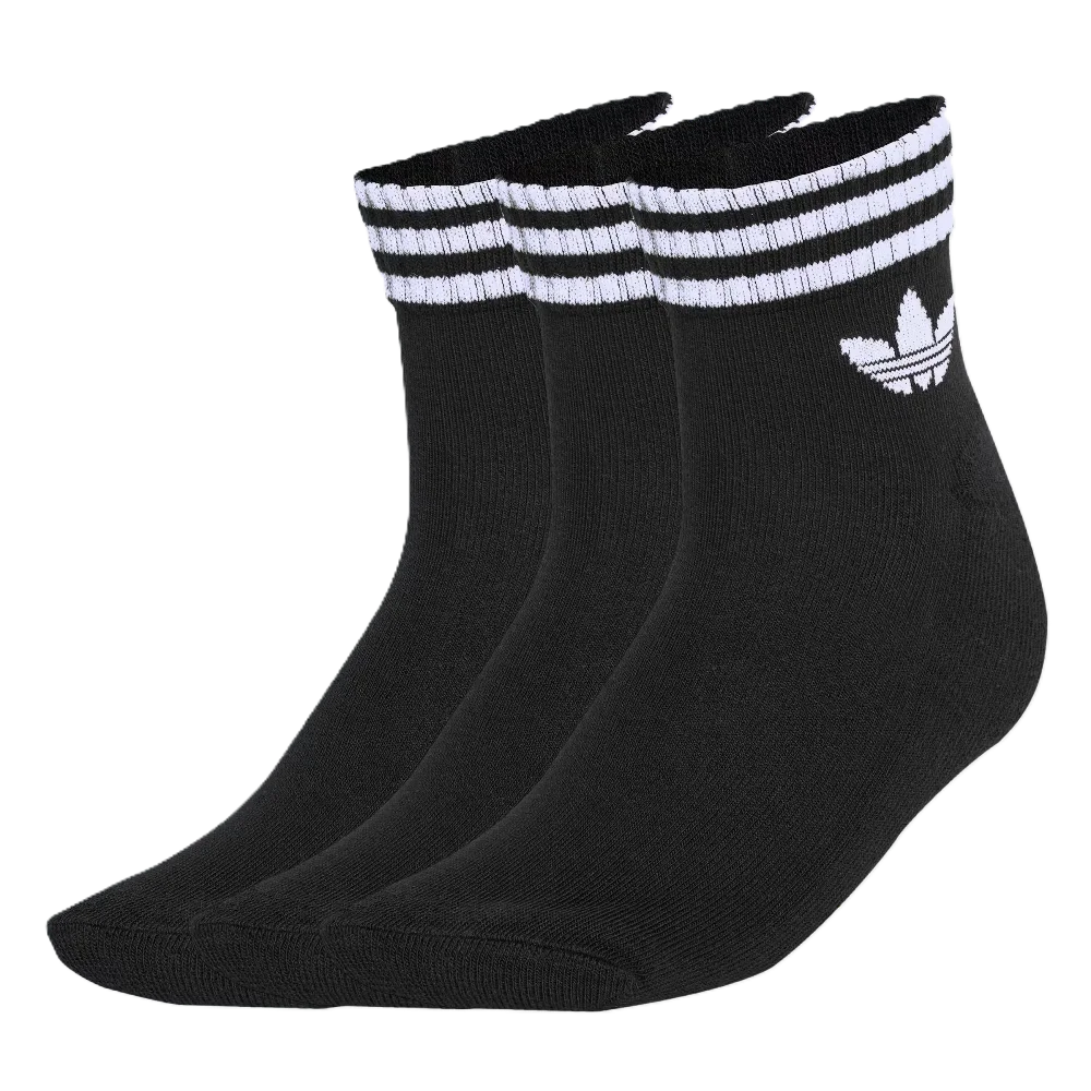 Chaussettes à 3 bandes (3 paires) Noires