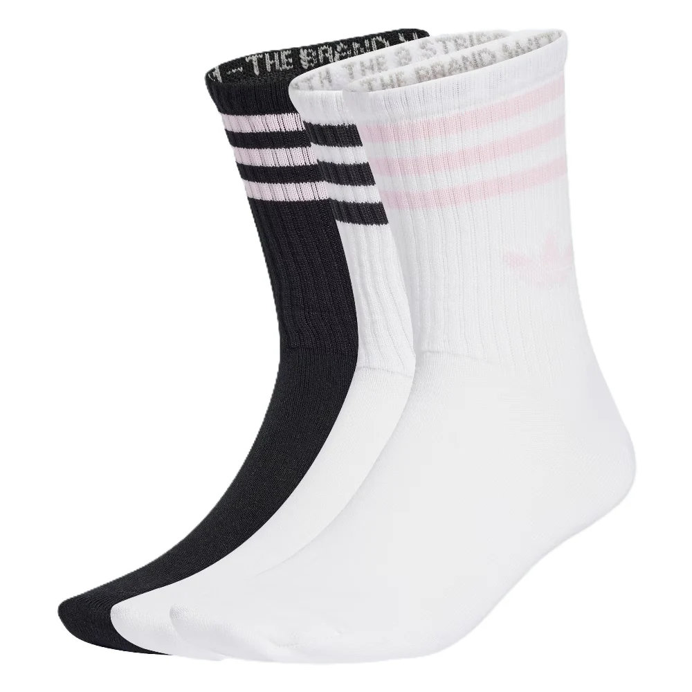Lot de 3 paires de chaussettes mi-mollet à 3 bandes