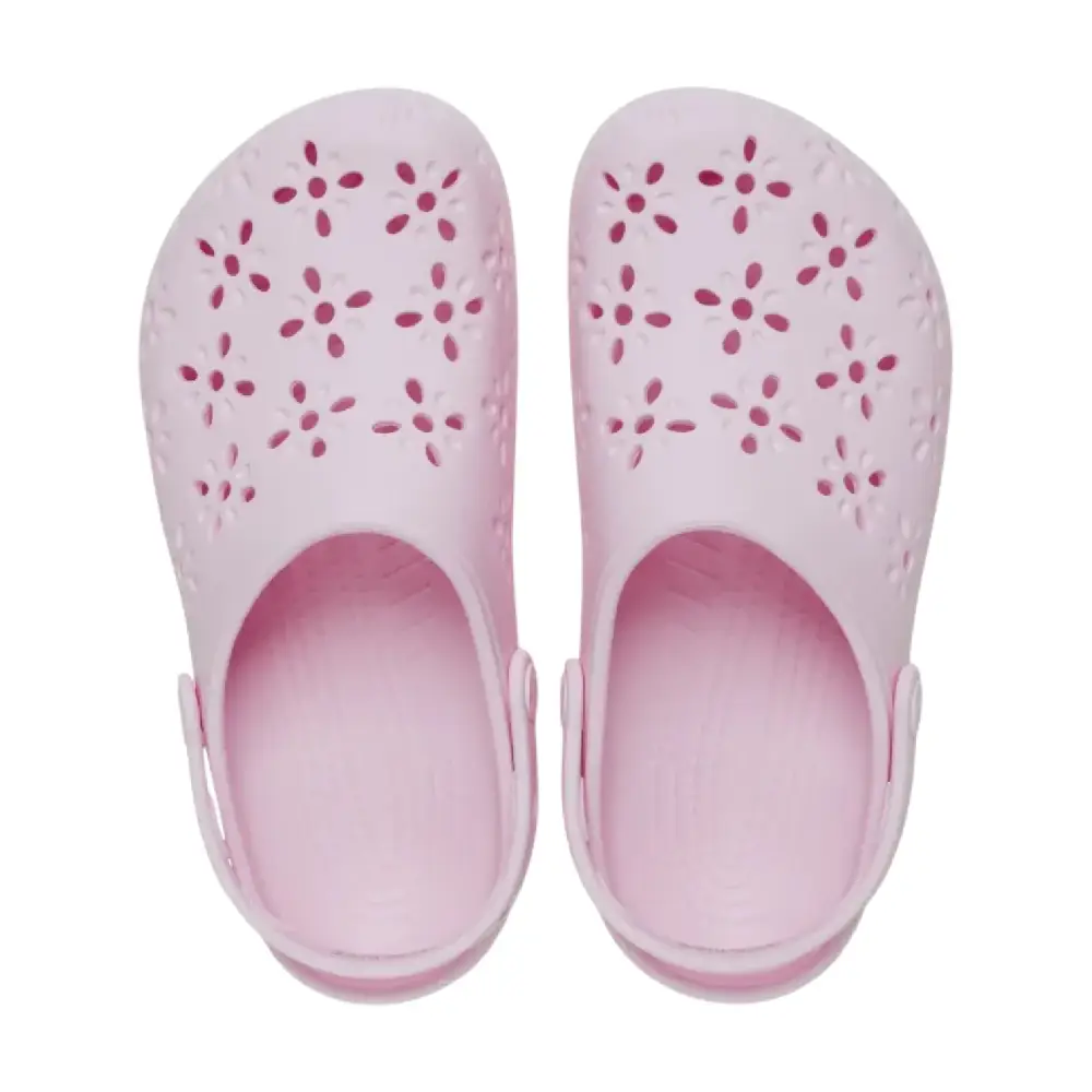 Classic Floral Cut Out Clog Slipper Pink Milk - Image 3