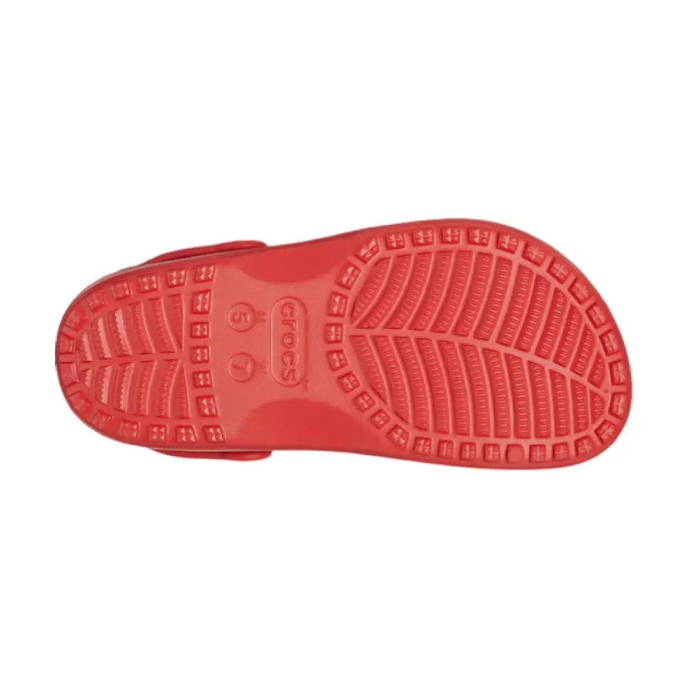 Classic Floral Cut Out Clog Slipper Red - Image 4
