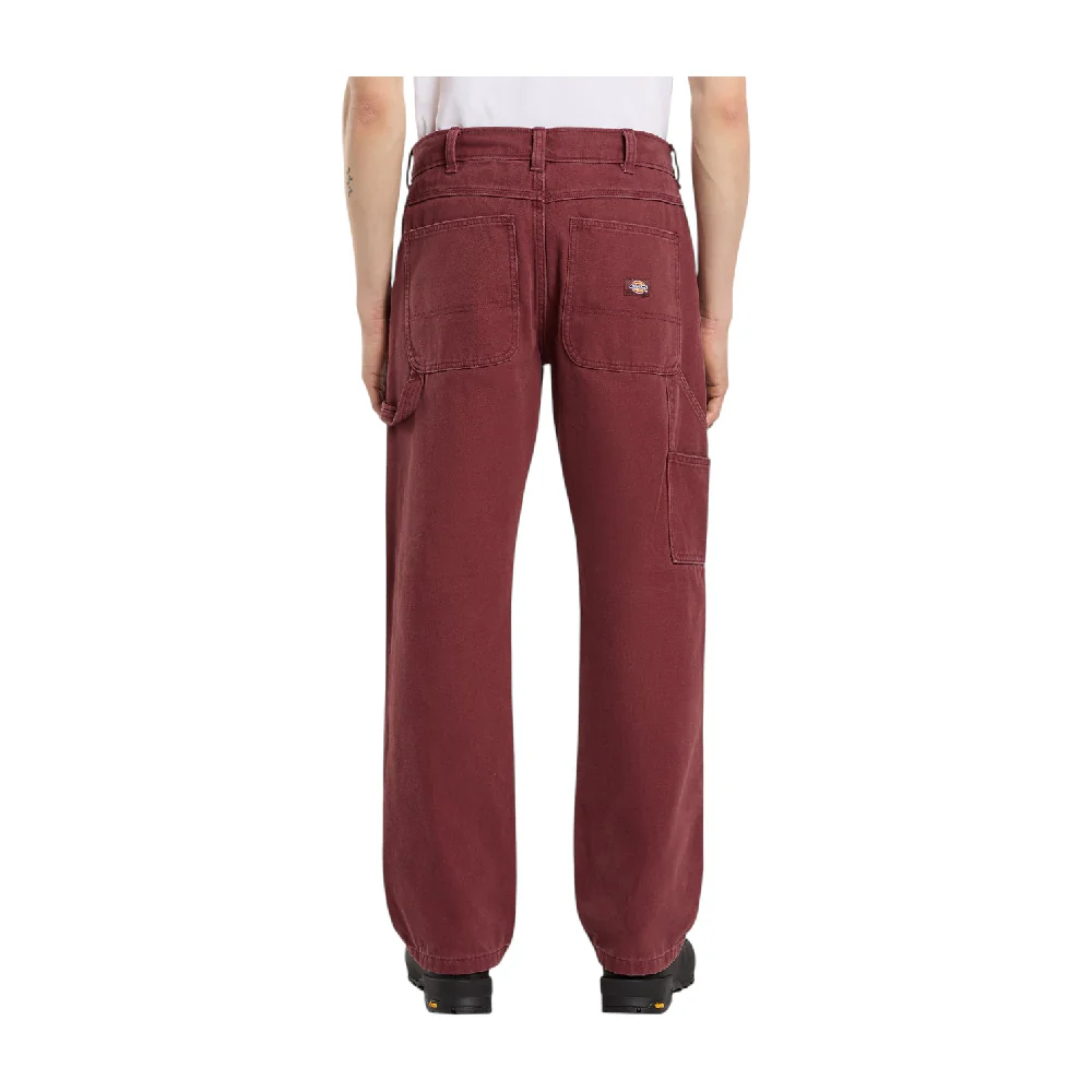 Pantalon carpenter en toile standard - Bordeaux - Image 4