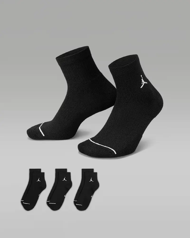 Air Jordan Socquettes Everyday (3 paires) Noires - Image 5