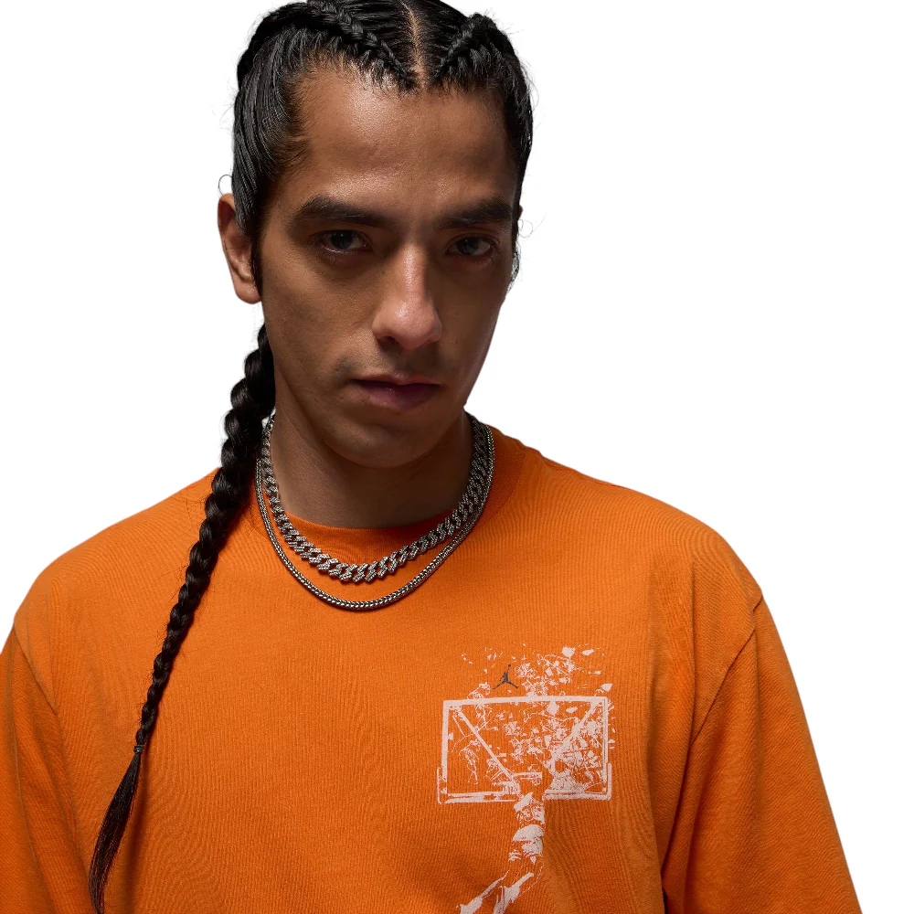 T-shirt Jordan Brooklyn graphique oversize Orange - Image 3