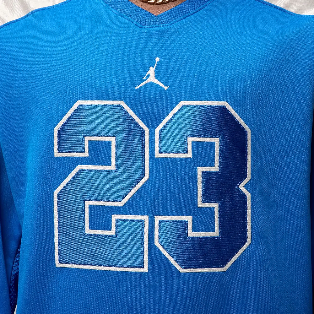 Jordan Brooklyn Maillot de hockey universitaire Bleu - Image 4