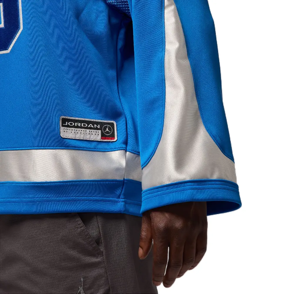 Jordan Brooklyn Maillot de hockey universitaire Bleu - Image 5