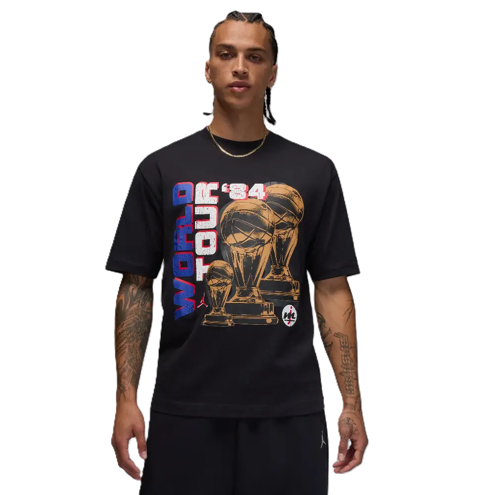 Jordan NC World Tour SS Crew T-shirt Noir