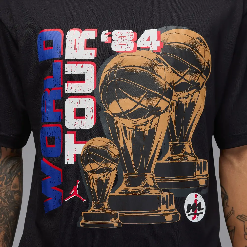 Jordan NC World Tour SS Crew T-shirt Noir - Image 4