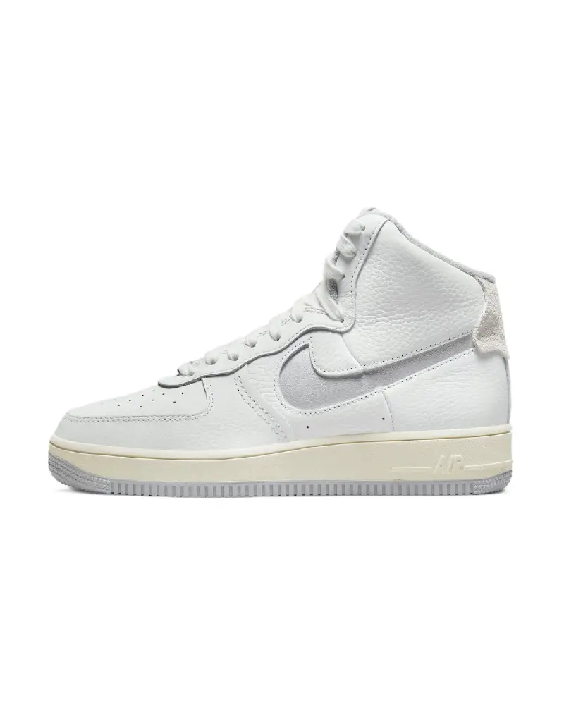 Air Force 1 High Sculpt Blanc Argenté