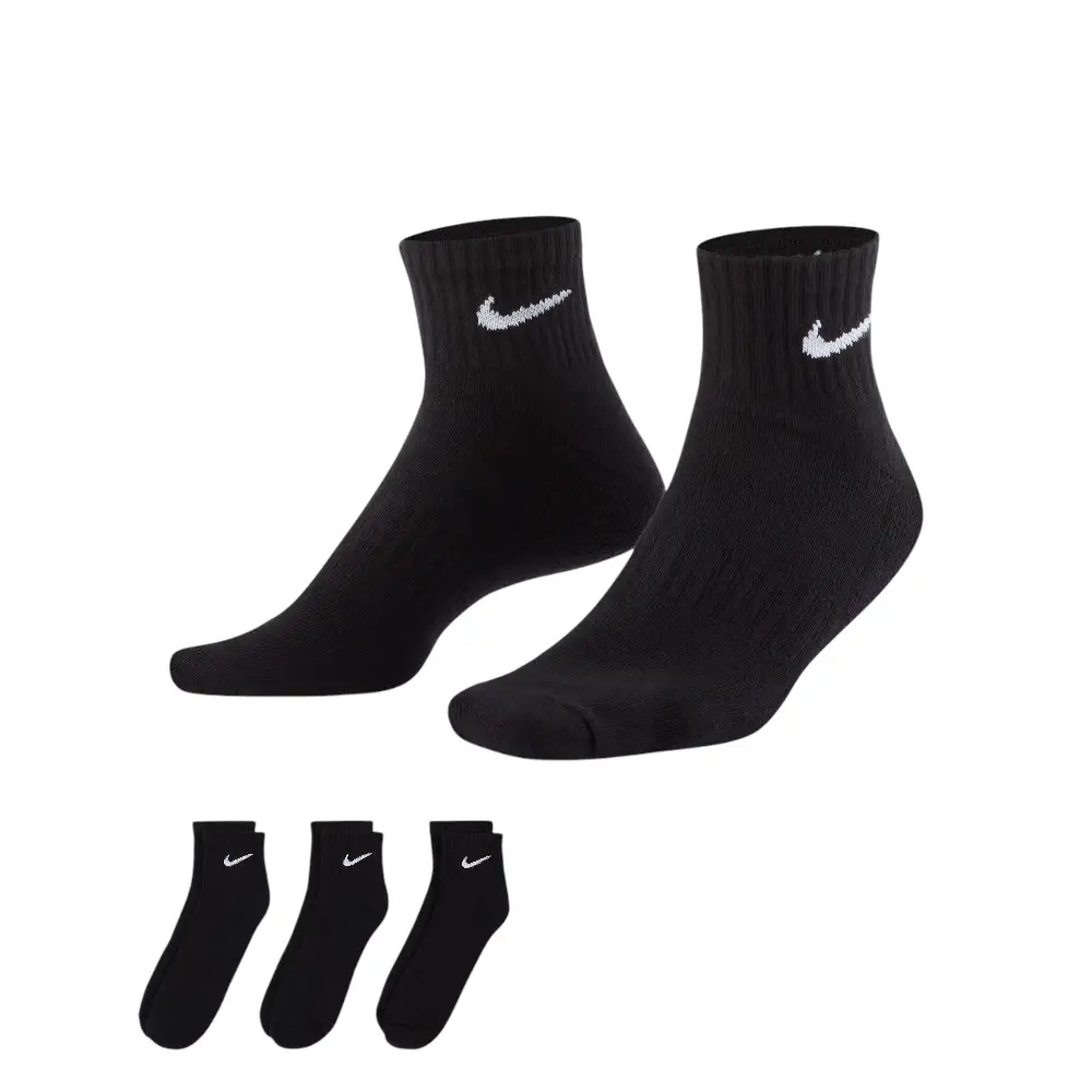 Everyday Cushioned Chaussettes de training (3 paires) Noir