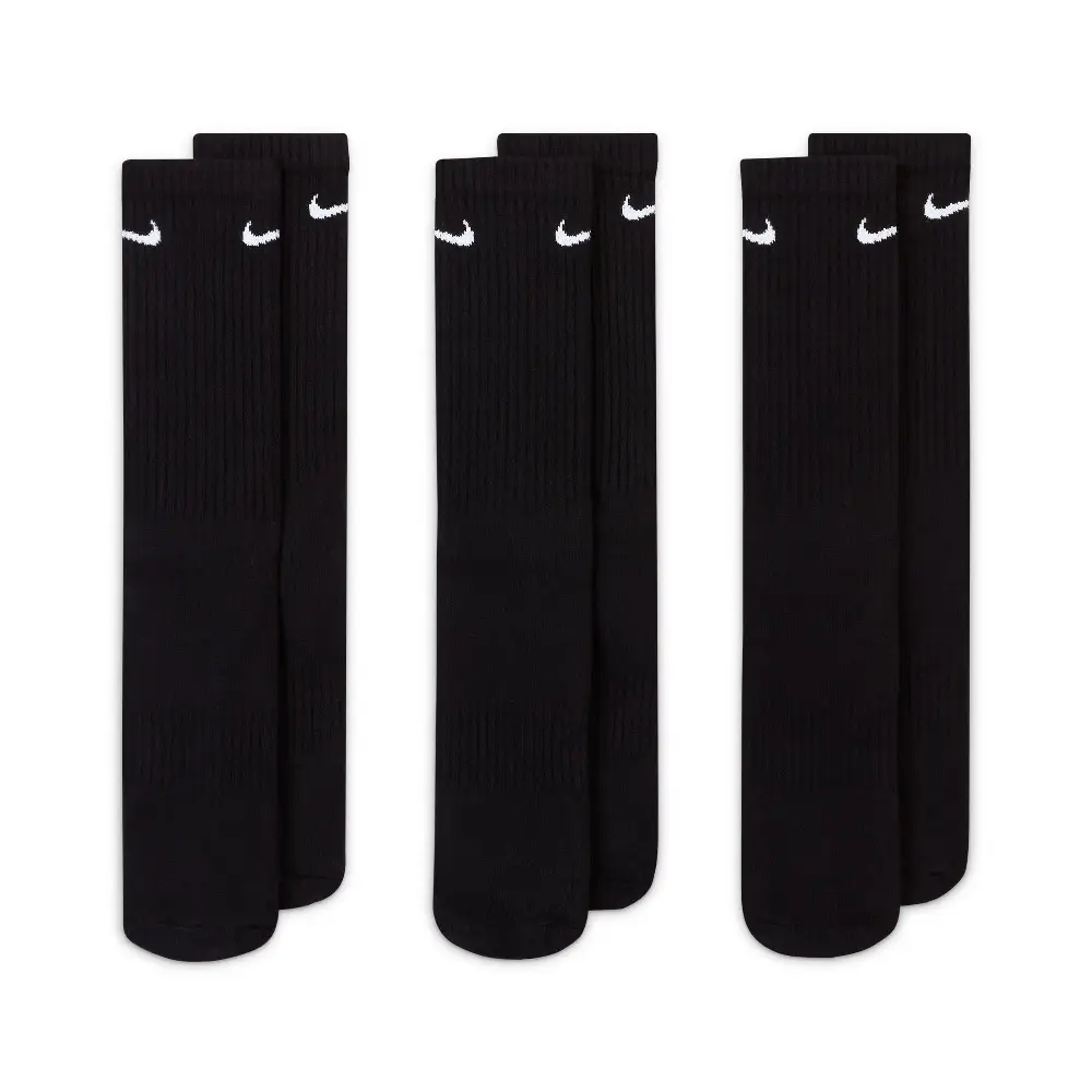 Everyday Cushioned Training Crew Socks Noir (3 Pairs) - Image 3