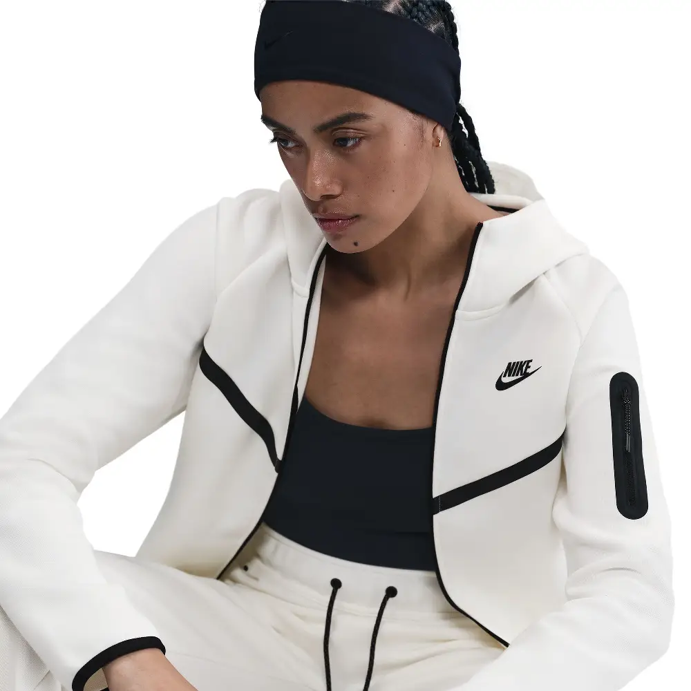 Nike Sportswear Tech Fleece Windrunner Sweat à capuche zippé Blanc cassé - Image 2