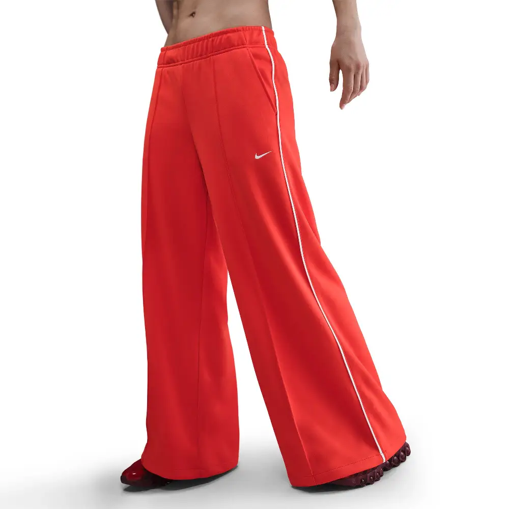 Pantalon de survêtement Nike Sportswear taille mi-haute et jambes larges Rouge Picante - Image 3