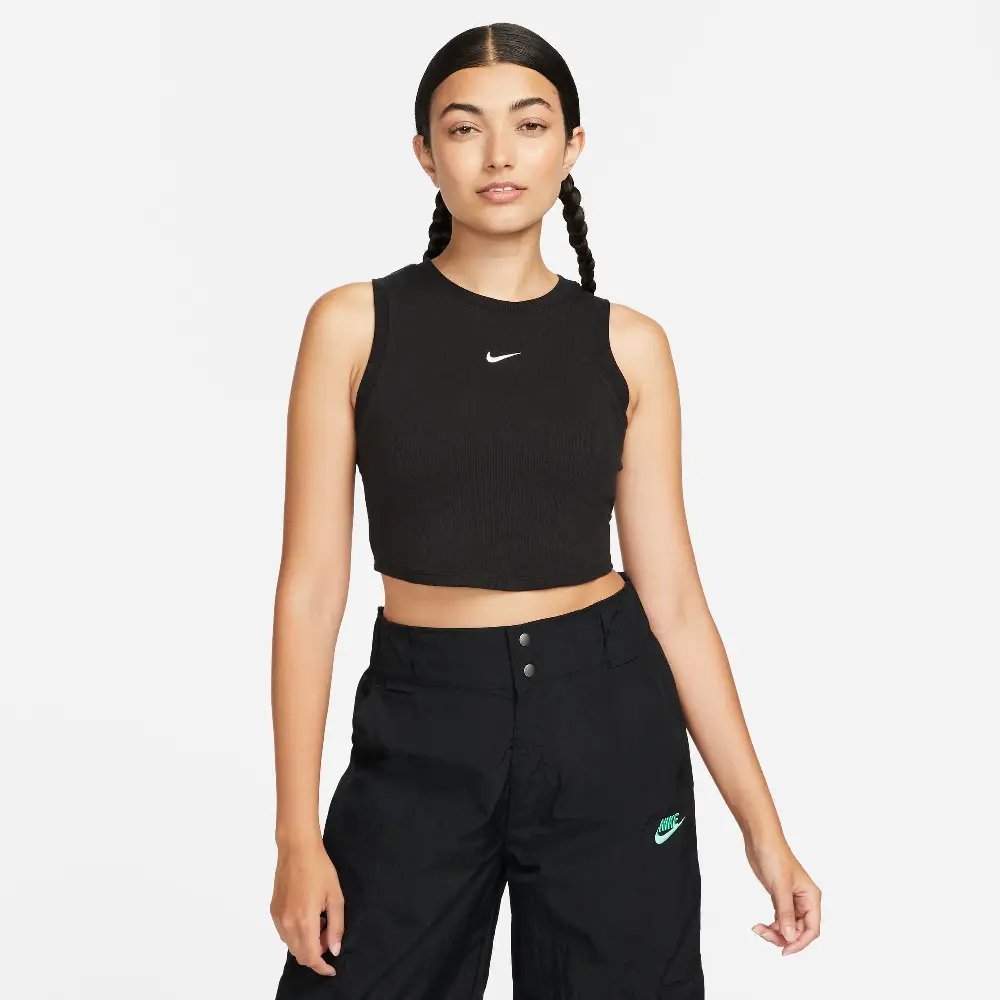 Nike Sportswear Chill Knit Débardeur court ajusté côtelé pour femme
