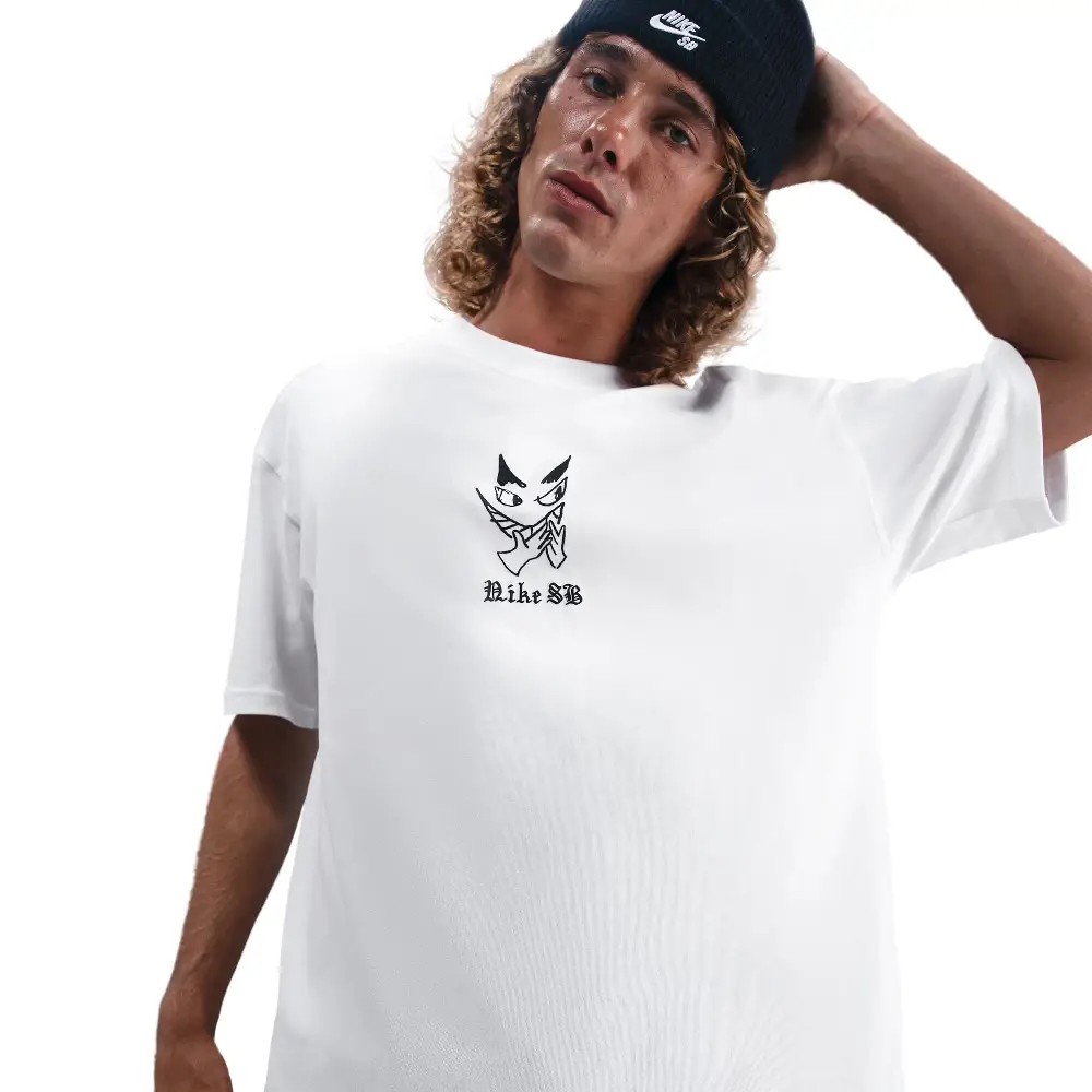 T-shirt de skate Nike SB Blanc