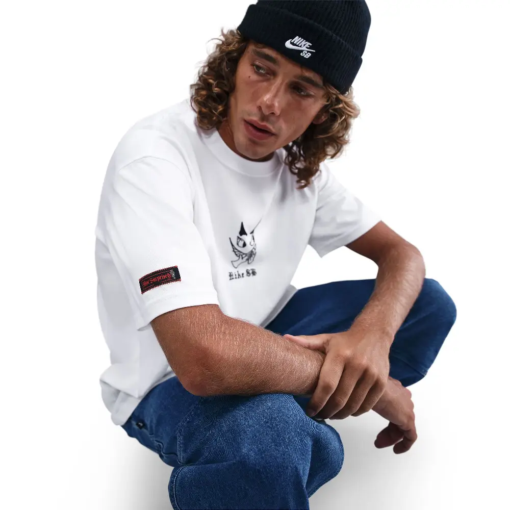 T-shirt de skate Nike SB Blanc - Image 3