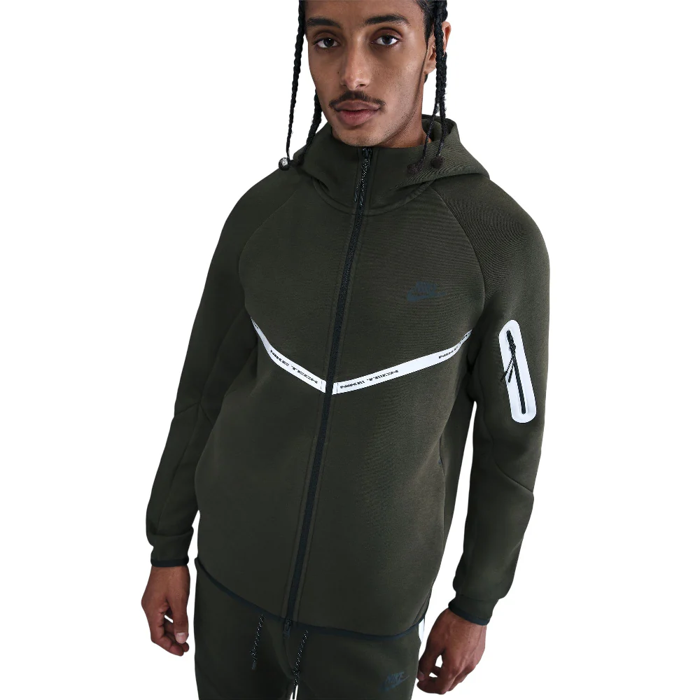 Veste coupe-vent Nike Tech polaire zippée intégrale avec détails réfléchissants - Image 3