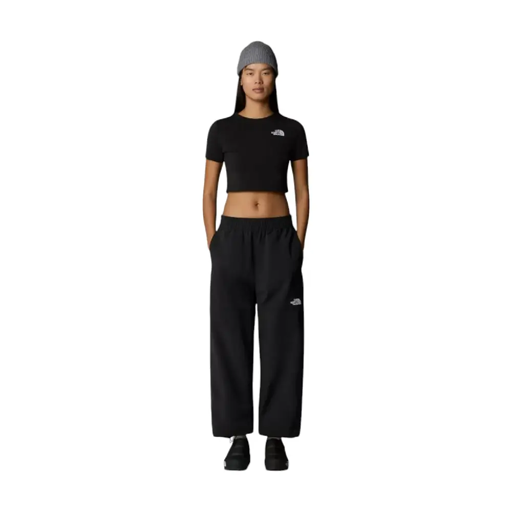 S/S Essential Cropped Slim T-Shirt Black - Image 3