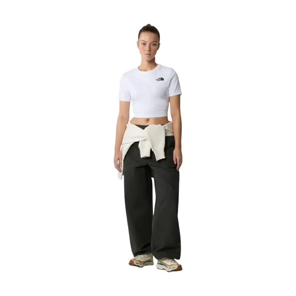 S/S Essential Cropped Slim T-Shirt White - Image 3