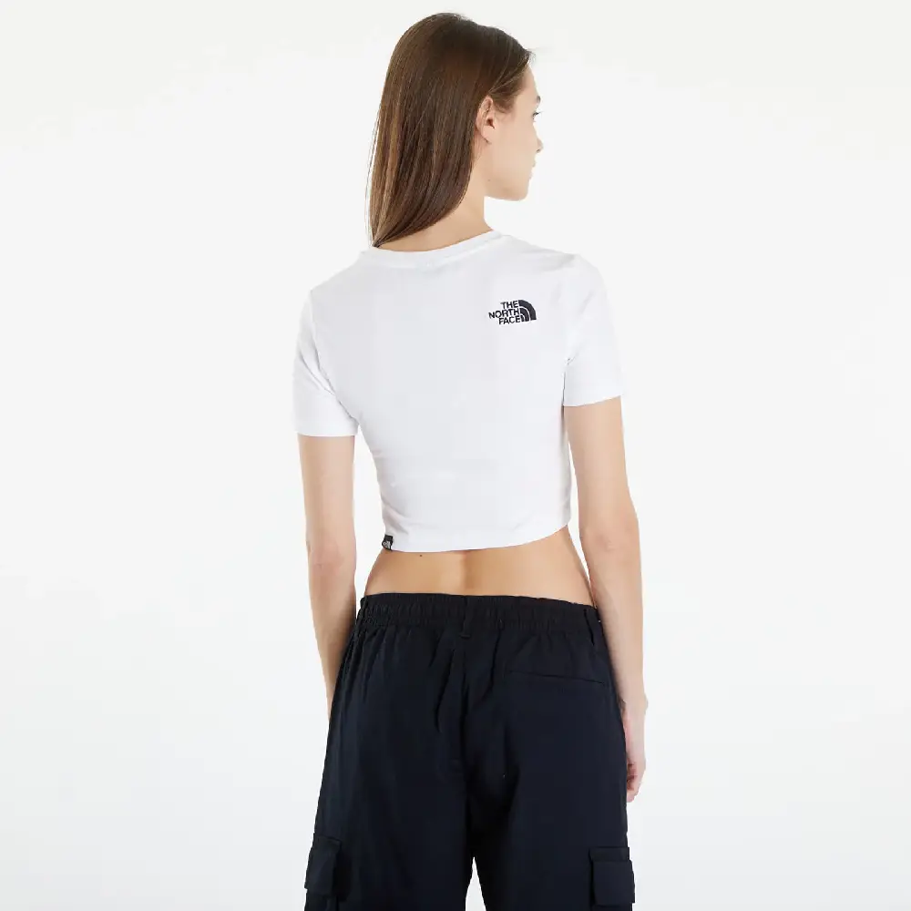 S/S Essential Cropped Slim T-Shirt White - Image 7