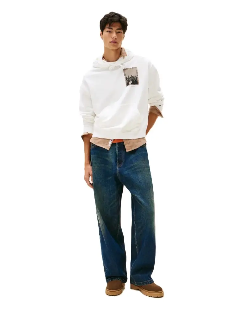 Tommy Jeans 90s Back Photo Print Washed Hoody - Image 3
